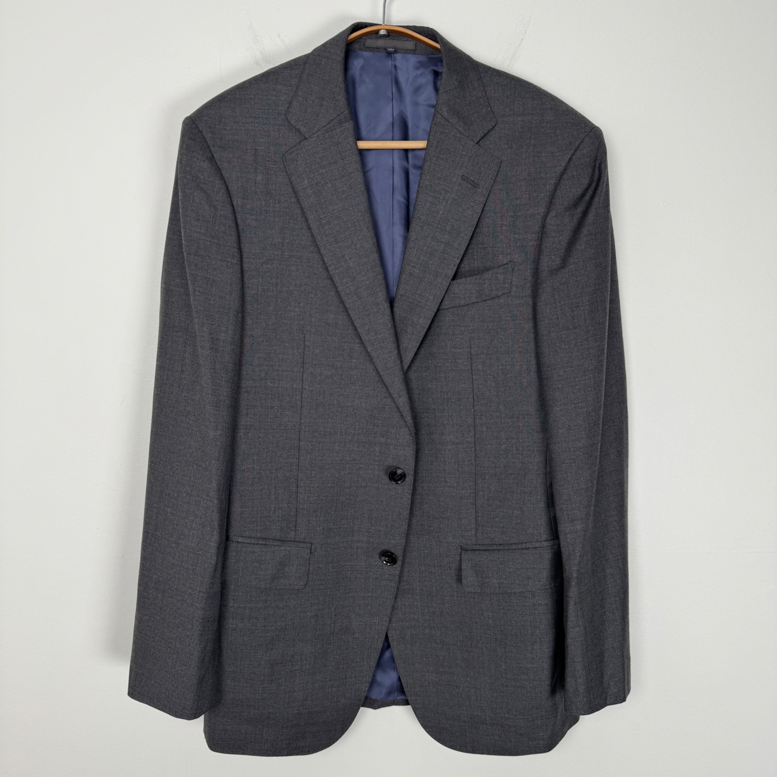 Suitsupply Napoli Blazer 38l Charcoal Grey Vitale Barberis Canonico Wool Jacket